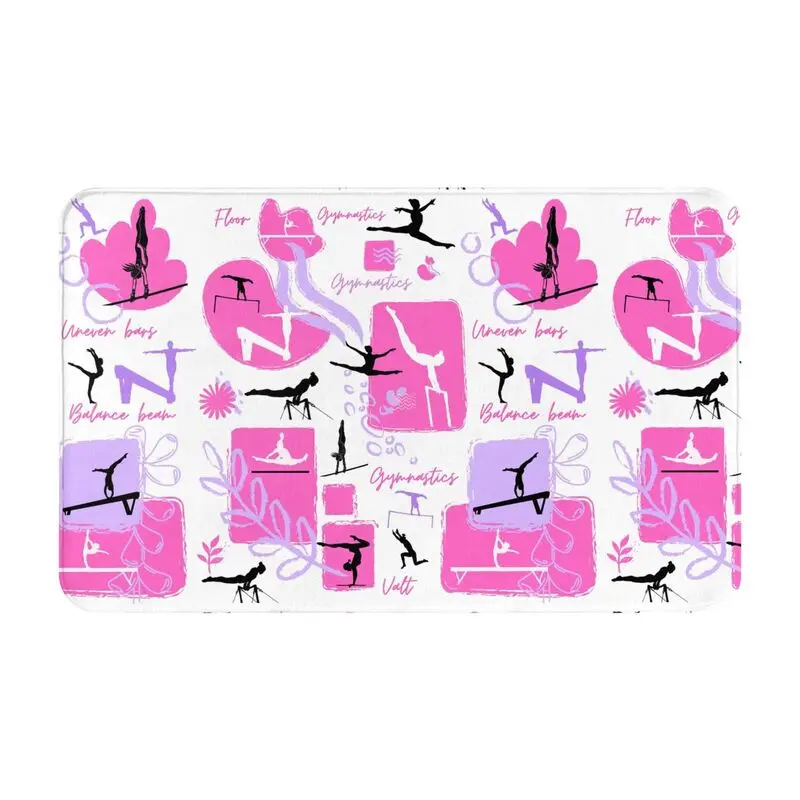 Custom Dance Rhythmic Gymnastics Doormat Anti-Slip Entrance Kitchen Bathroom Door Floor Mat Garden Carpet Rug