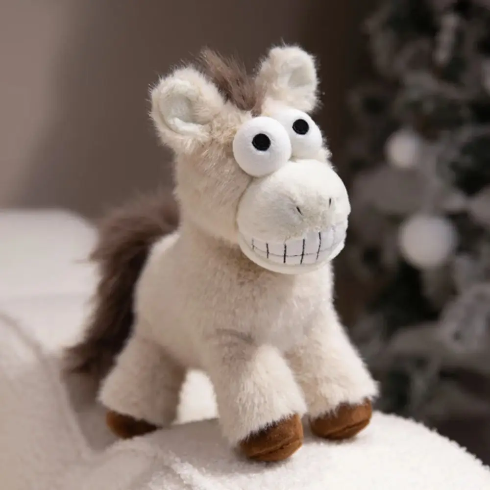 Giocattoli di peluche di cavalli in piedi morbidi Grande bulbo oculare Lavabile in lavatrice Peluche ripiene Design carino Giocattolo di pony di peluche super morbido