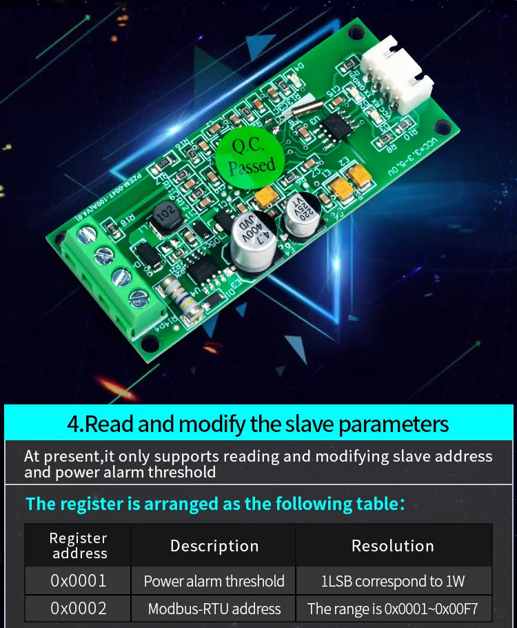 PZEM-004T Einphasiger Smart Energy Meter Wattmeter AC Voltmeter Elektrisches Kwh Meter Modbus TTL Amperemeter 220V 32A 63A 100A – Detail 21