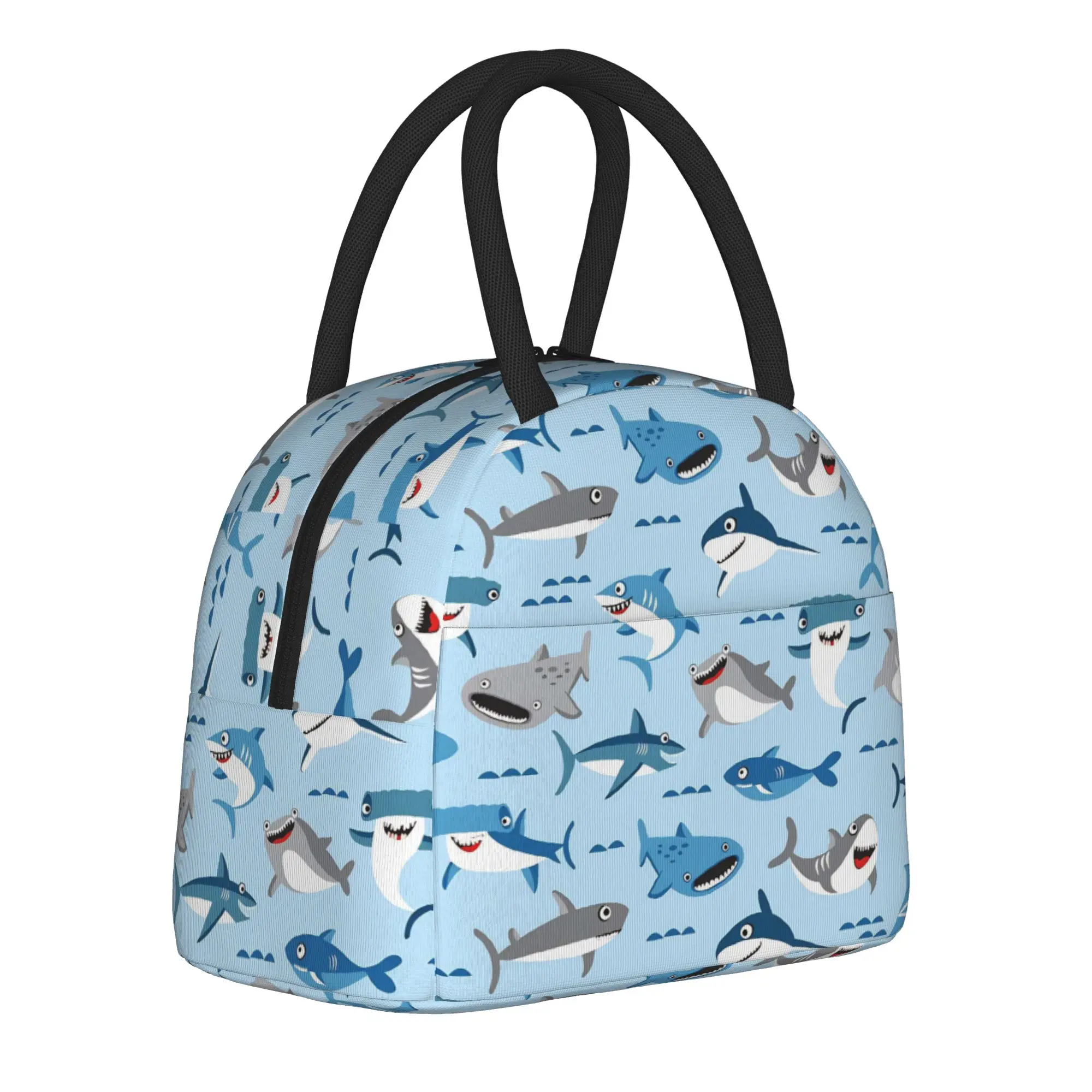 Cartoon Animal Shark Insulated Lunch Bags Thermal Bag Reusable,Meal Container  Leakproof Tote Lunch Box Food Handbags