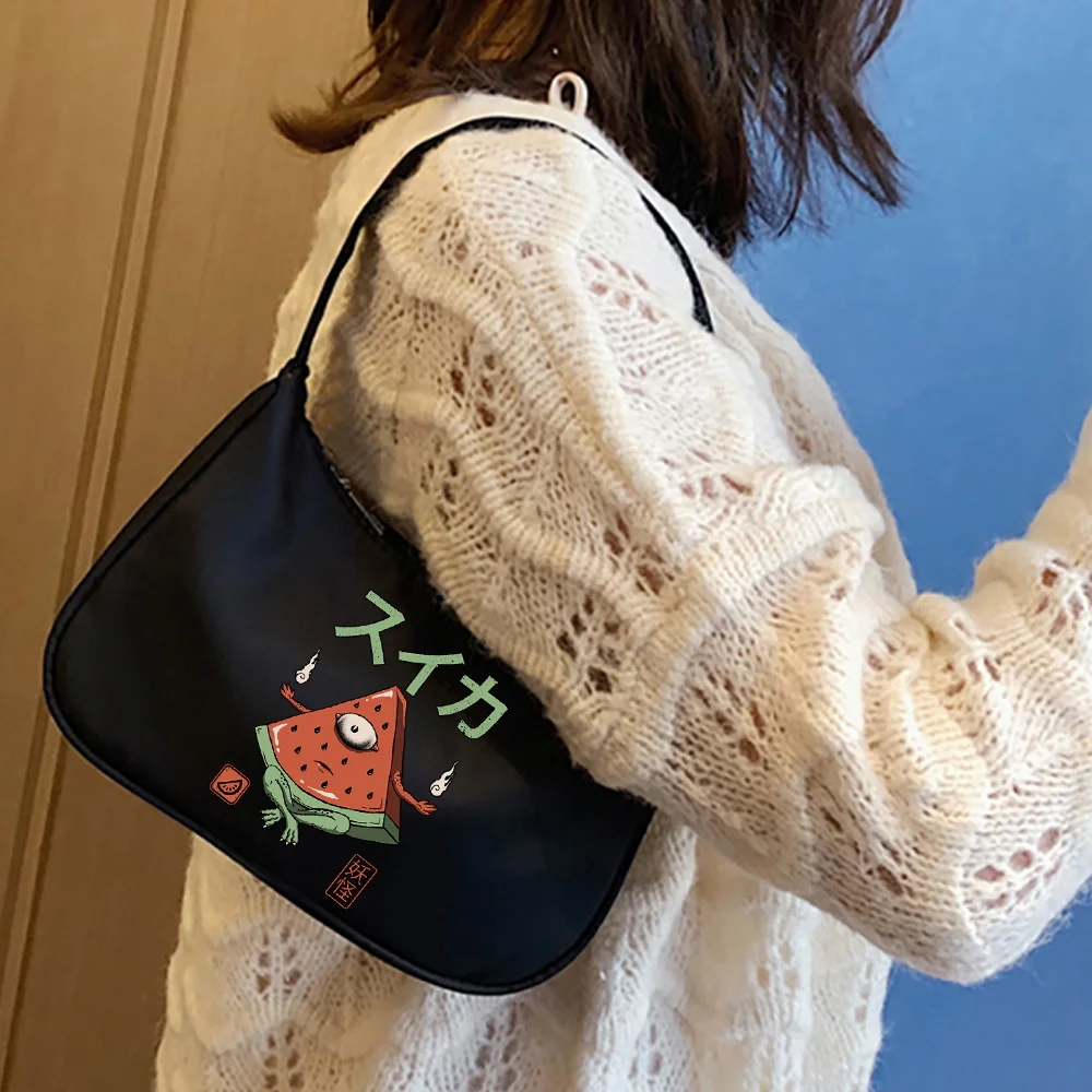 Women Bags Armpit Shoulder Bag Small Shoulder Purse Underarm Bags Clutch Women Hobos Cute Monster Pattern Handbags