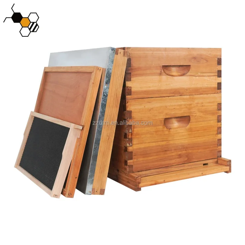 Chinese Wooden Langstroth Beehive, With 10 Frames And Foundation, New Condition