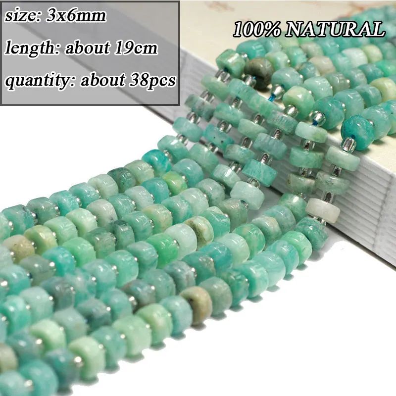 Wholesale Natural Amazonite Various Shape Stone Beads Round Faceted Rondelle Square Irregular for Jewelry Making Diy Bracelet