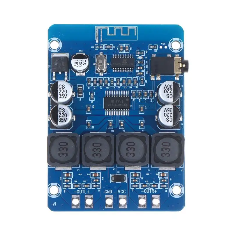 TPA3118 Digital Power Amplifier Board Dual 45W Bluetooth AUX Decoding for Outdoor Camping Audio System Setup