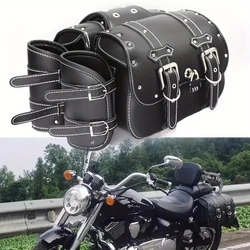 Universal Retro Black/Brown Motorcycle SaddleBag Large Capacity Motorbike Side Bags Storage Tool Waterproof side bag For Harley