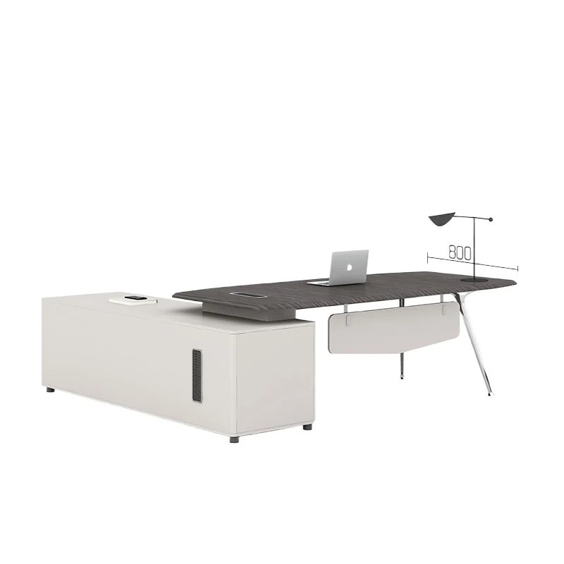 

Simple modern boss desk light luxury high class desk office furniture combination set