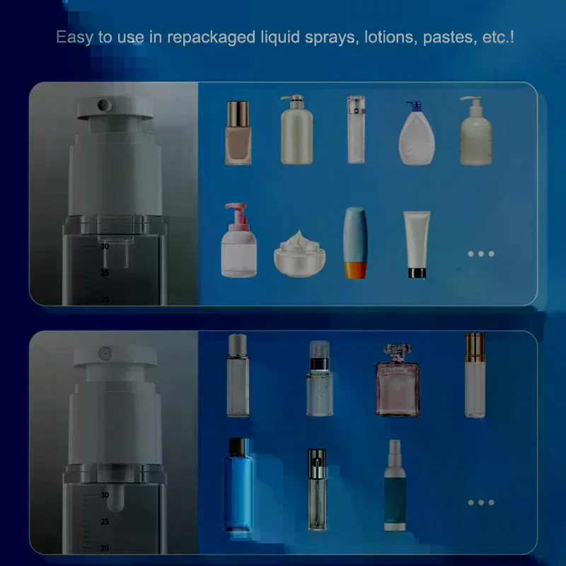 15/30/50ml AS Vacuum Lotion Spray Bottle With Scale Travel Portable Refillable Bottles Liquid Foundation Cosmetics Container