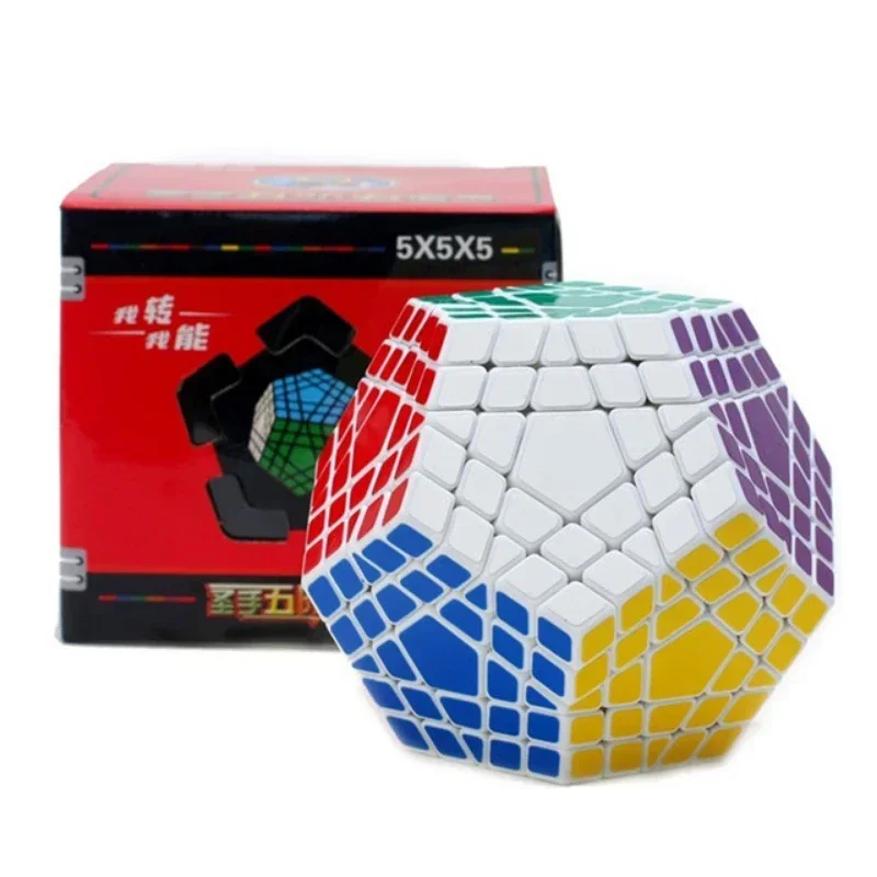 [Picube] SengSo 5x5 Megaminx 5x5x5 Gigaminx 매직 큐브 블랙 베이스 메가 프로페셔널 Cubo Magico 학습 교육 완구