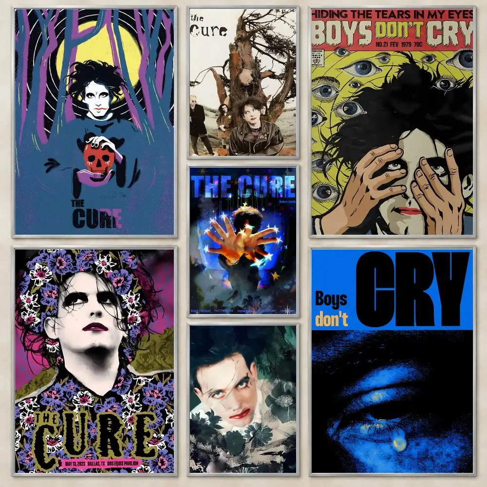Moody Atmospheric Band T-The Cure Poster Self-Adhesive Wall Art HD Print For Dorm Teen Room Decor Gift