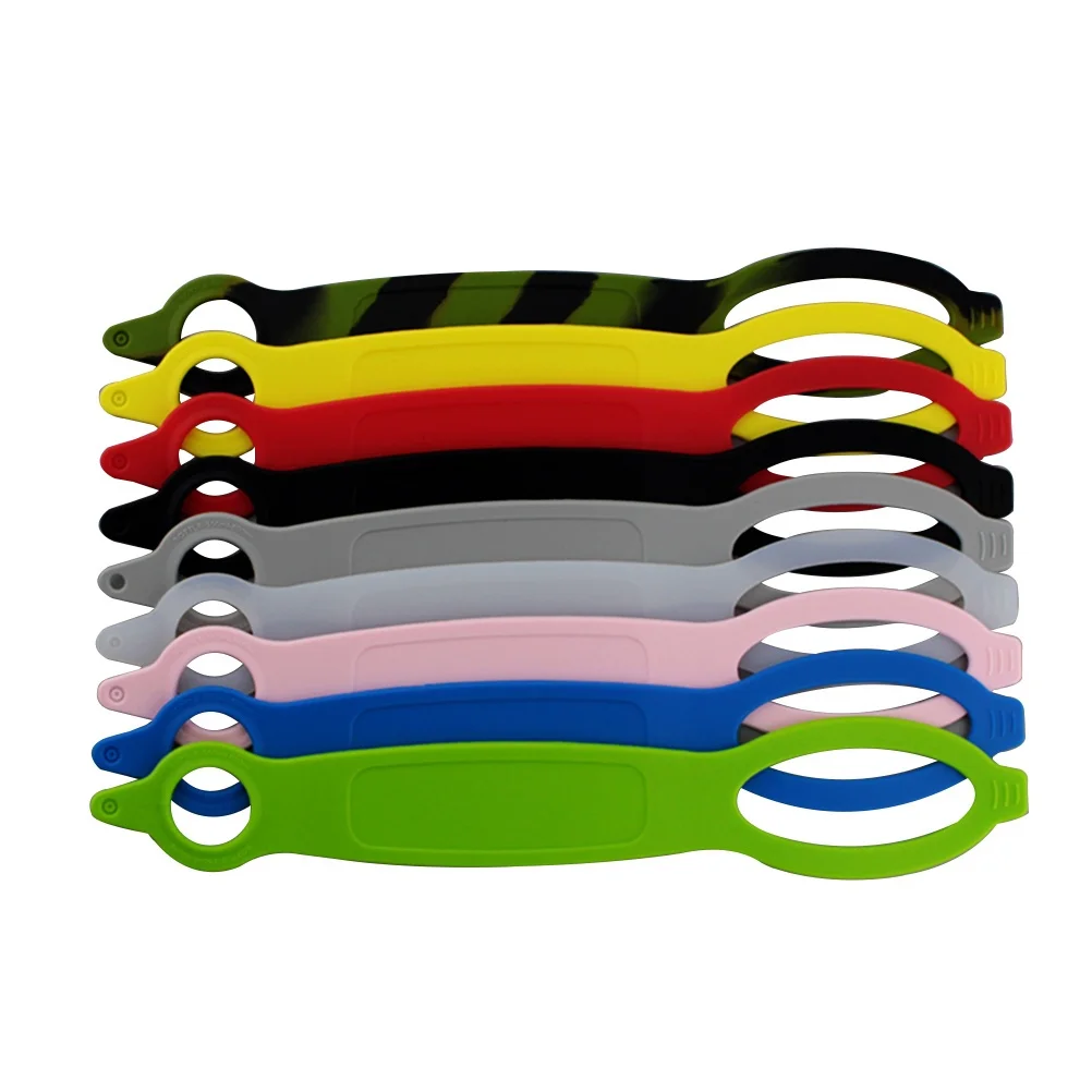 

9Pcs Water Bottle Strap Silicone Handheld Carrier for Outdoor Running Hiking Biking Keys Holder Colorful Bands