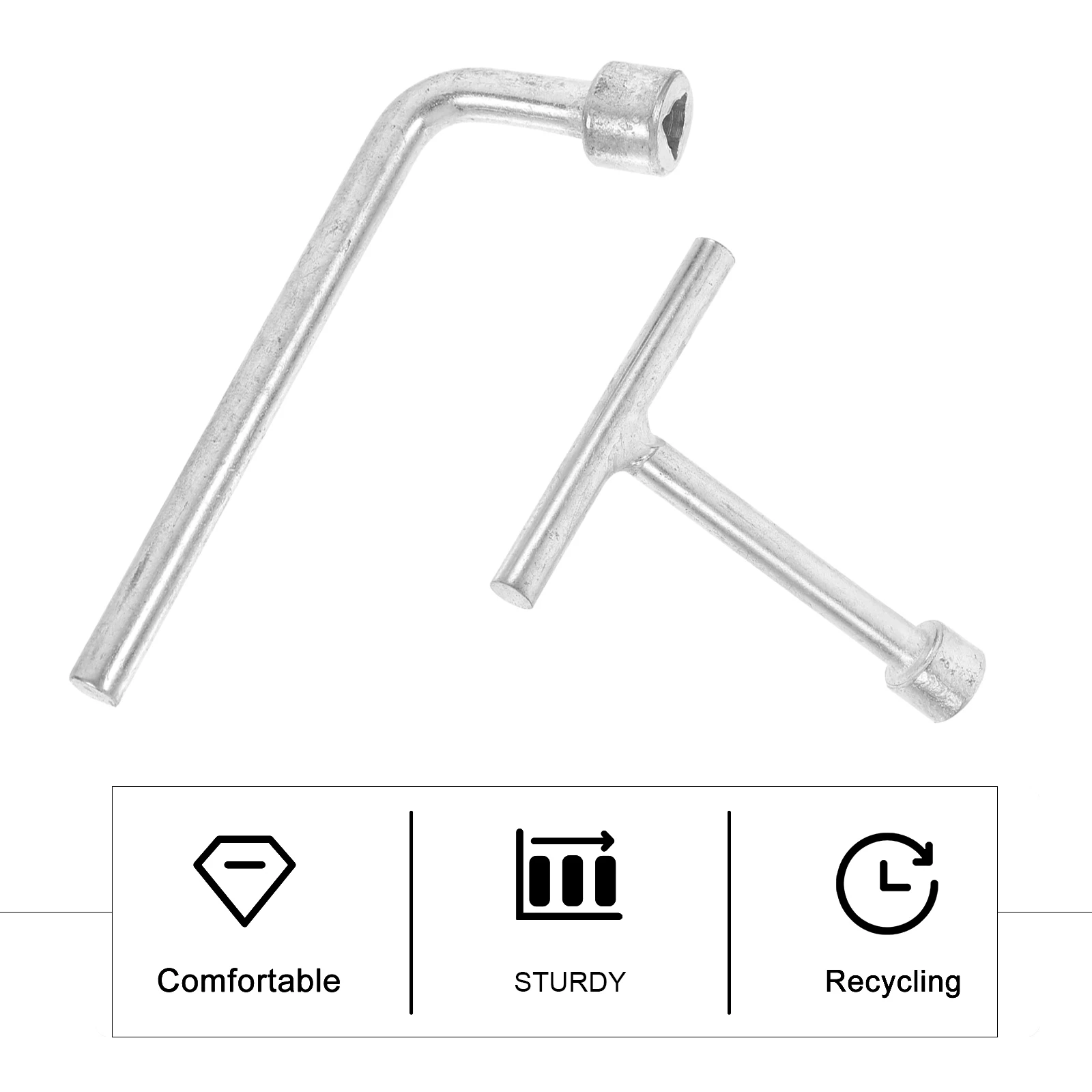 2 قطعة مفتاح ربط برأس مثلث أمني مضاد للمسمار، عمر خدمة طويل، مفكات مضادة لولبية