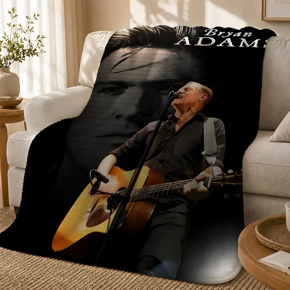 Bryan Adams Throw 1pc Flannel Blanket Soft Lightweight Warm Cozy For Bedroom Sofa Bed