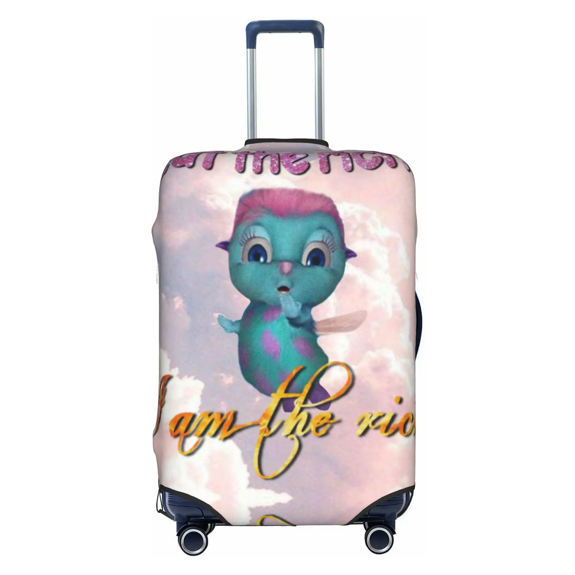 Bibble Meme Luggage Cover Protector Cute Cartoon Fantasy Travel Suitcase Covers for 18-32 Inch