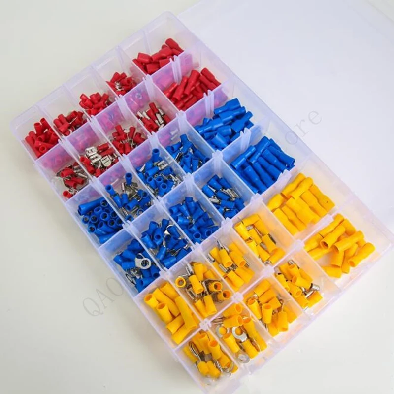 480Pcs Insulated Wiring Terminals Wire Connectors Assortment Electrical Crimp Terminals Kit Crimp Connectors Cable Terminal