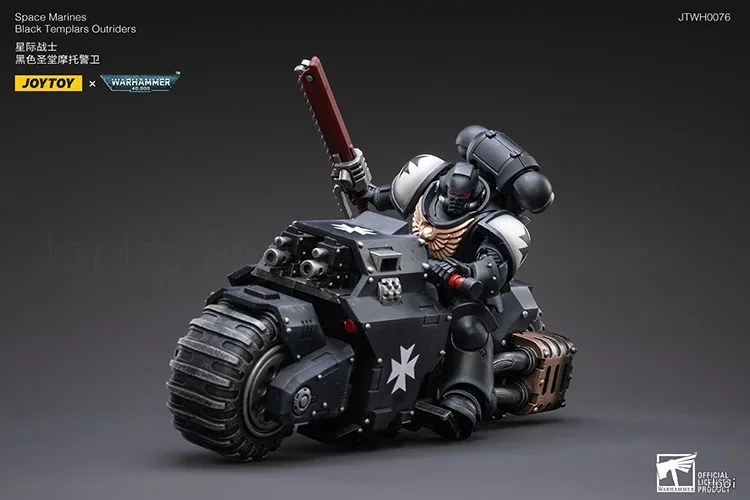 【Origineel】JOYTOY Warhammer 40K Space Marines Black Templars Outriders Brother Valtus 1/18 Action Figure Anime Soldaat Model
