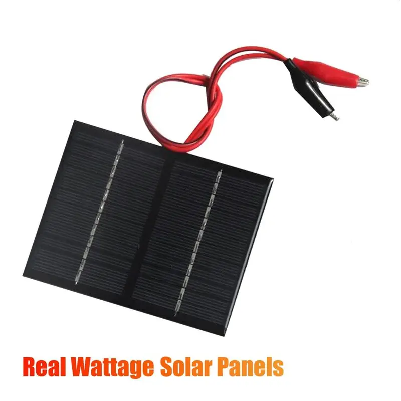 2X 12V 1.5W Solar Panel With Clip Charging Battery System Polycrystalline Solar Panel For Small Power Appliances-AT30