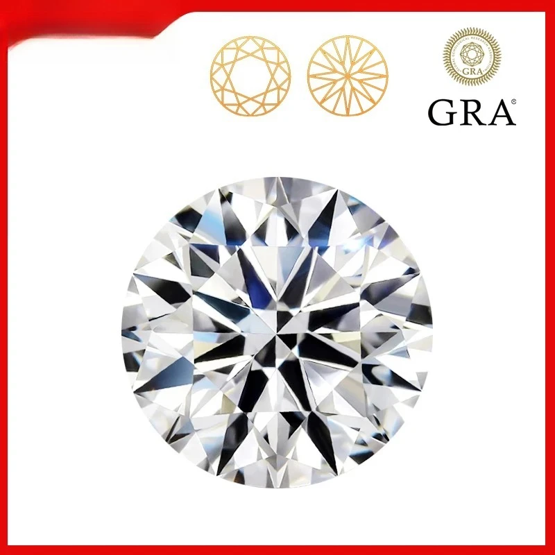 

Factory Wholesale Prices D Color Real Moissanite Stone with Certificate 0.1-12.0ct Lab Diamond Loose Gemstones GRA Code Number