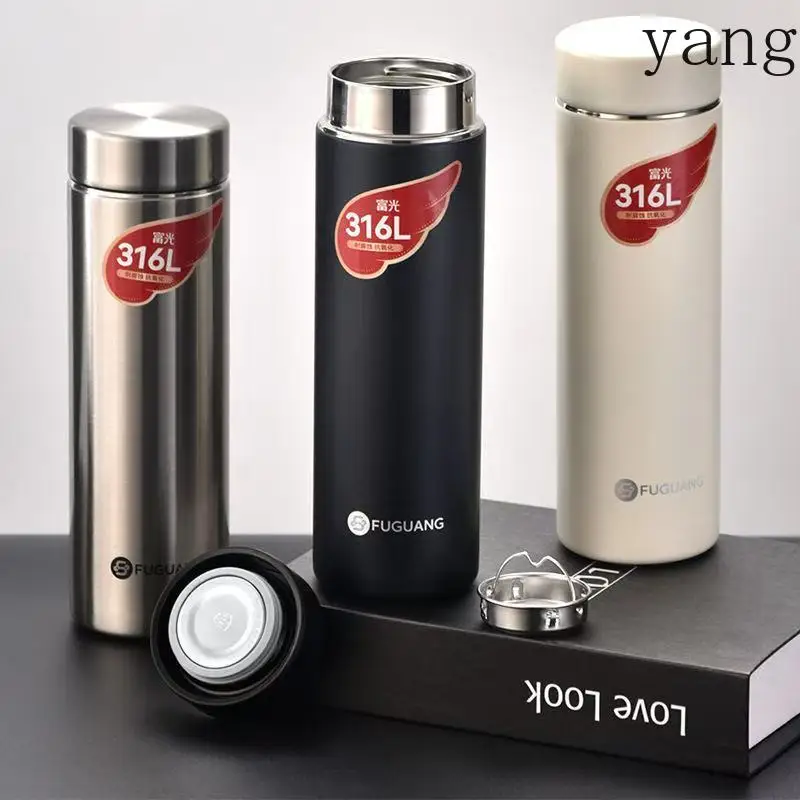CX men's large-capacity water cup women's lettering cup portable business 316L tea cup