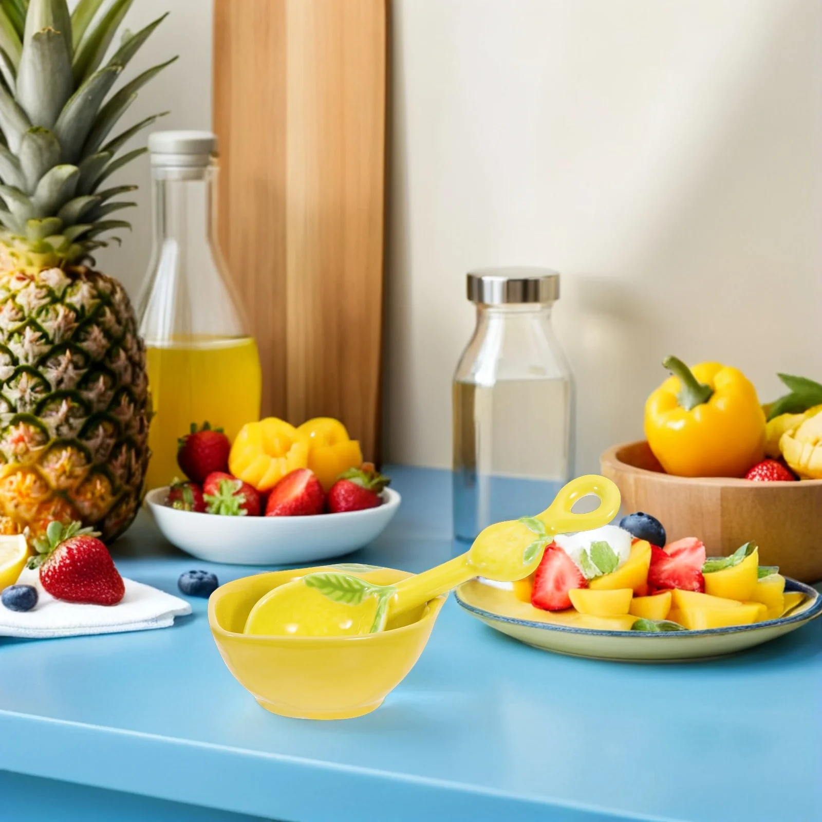 

2Pcs Ceramic Lemon Bowls Decorative Serving Plates Seasoning Dipping Trays Snack Appetizer Sauce Dish Pinch Plates