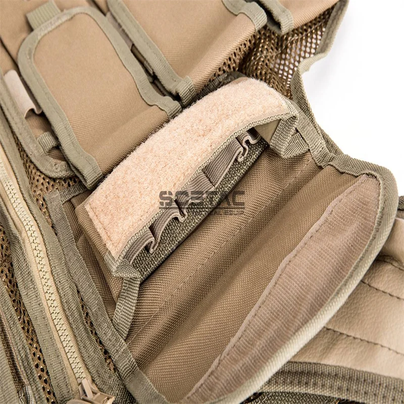 Outdoor Training Tactical Vest CS Multi-pocket Molle Vest Airsoft Combat Armor Hunting Paintball Vest Zipper