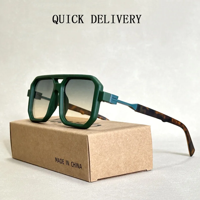 2024 quadratische Sonnenbrille für Männer Vintage-Mode Gläser Sonnenbrille Frauen Trendy Dropshipping Shades Gafas De Sol Hombre Lunette – Detail 2