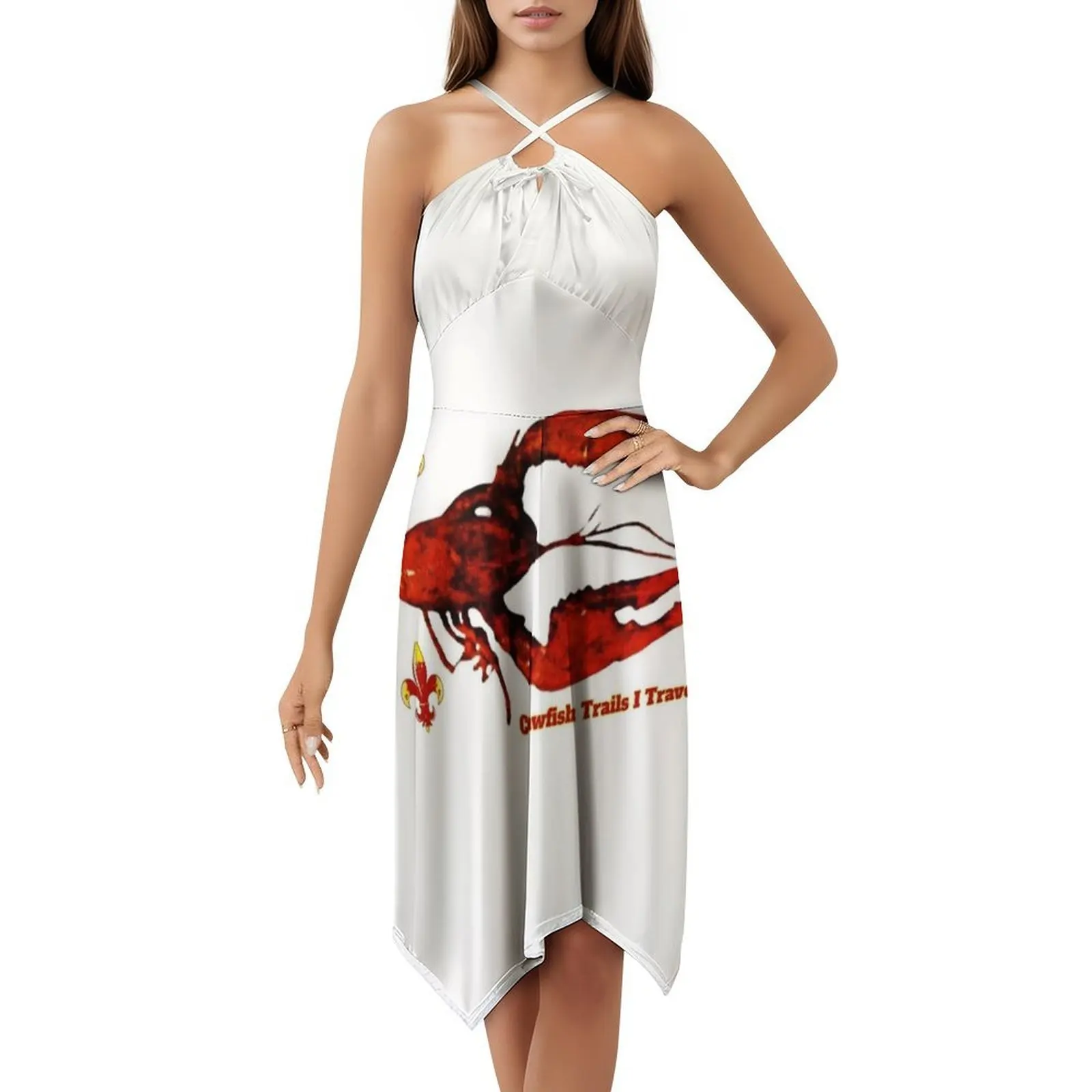جراد البحر مسارات I السفر تصميم المرأة الشارع الشهير فستان الحفلات العصرية طباعة نادي الملابس للإناث جراد البحر تصاميم #5