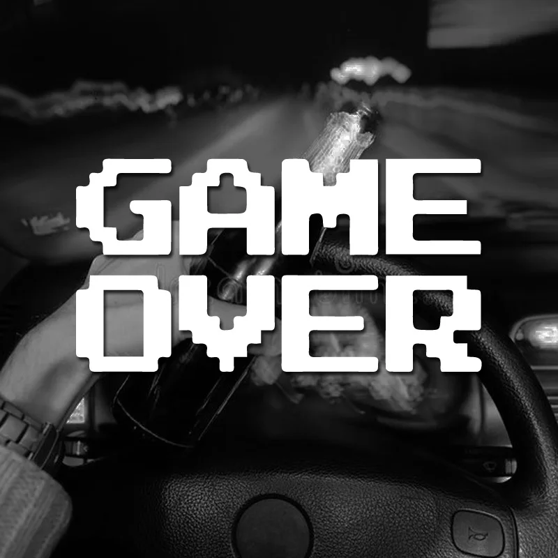 “GAME OVER”Pixel style Stickers，CUTE&FUNNY Stickers for Pixel Style lover.For cars trucks motorcycles and laptops!