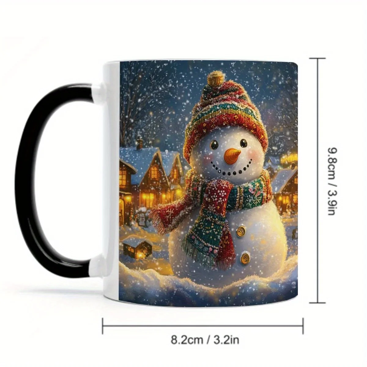 1pc a Humorous Snowman Winter-Themed Mug, 11 Ounces Ceramic Drinkware, a Great Gift for Coffee Lovers, Decorative Cup Suitable for Birthdays And Holidays, Perfect for Office, Family Gatherings, Parties, Or Weddings