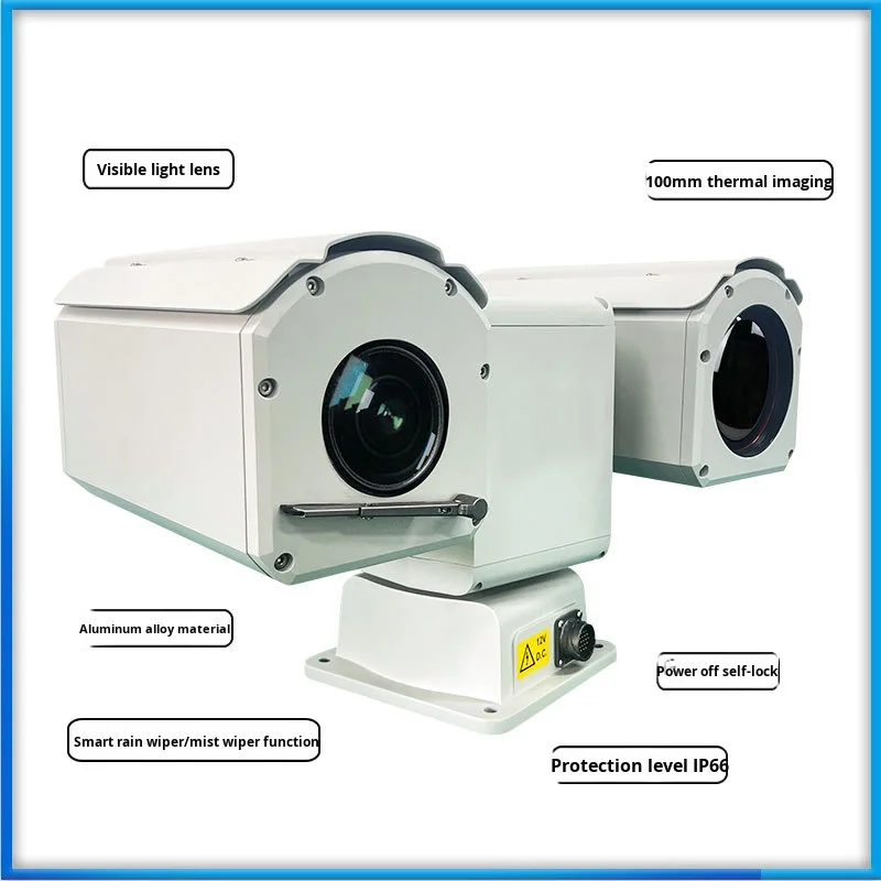Cámara de imagen térmica analógica de largo alcance, visión nocturna para prevención de incendios forestales, cámara contra incendios forestales de enfoque largo 384 PTZ