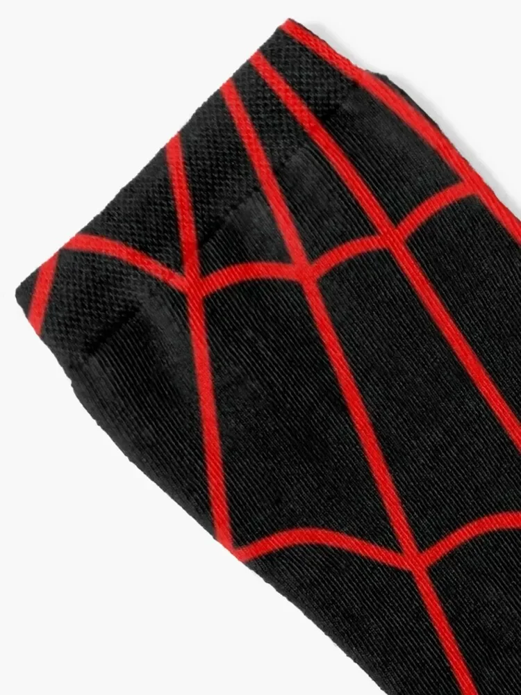 Spider Web - Red / Black Socks shoes Christmas Socks Man Women's