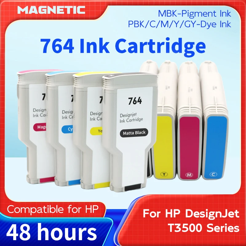 Ink Cartridge 764 300ML With Full Ink For HP Designjet T3500 Printer For HP 764 C1Q13A C1Q14A C1Q15A C1Q16A C1Q17A C1Q18A