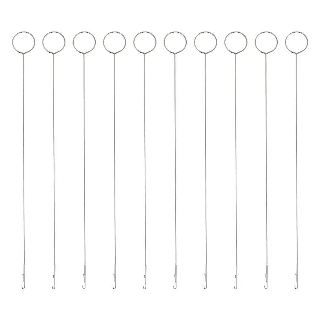 

10 Pcs Loop Turner 27 Cm Metal for Turning Slanting Hoses Button