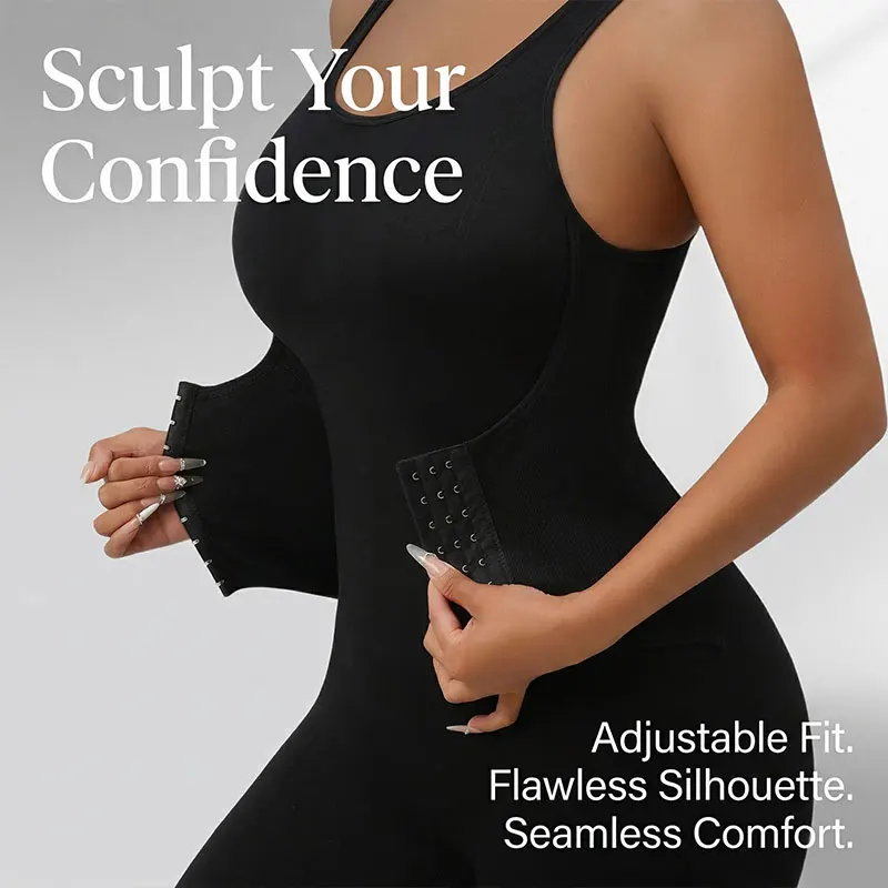 FLARIXA Nahtloser Damen-Bodysuit mit Haken, Push-Up-Korsett, Taillentrainer, Trimmer, schlankmachende Shapewear, Unterwäsche zur Bauchkontrolle