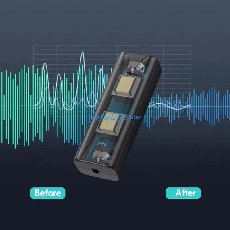 E65E Noise Isolator 3.5mmAux Noise Filter Eliminate Buzzing Sound for Car Speaker/Home Stereo Sound