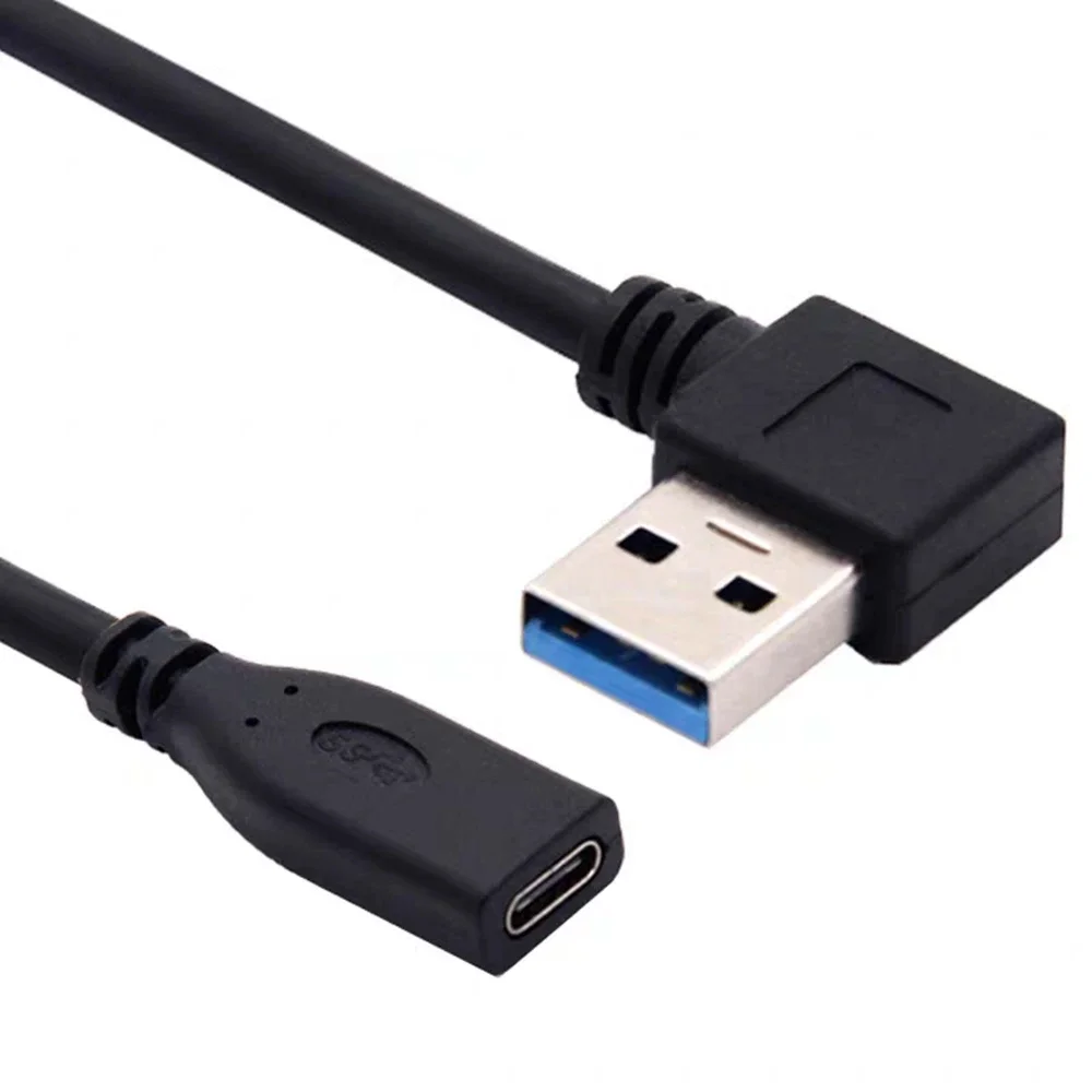 

Type-C female elbow USB 3.0 adapter cable double-sided USB 3.1 female socket to computer USB data cable 5Gbps