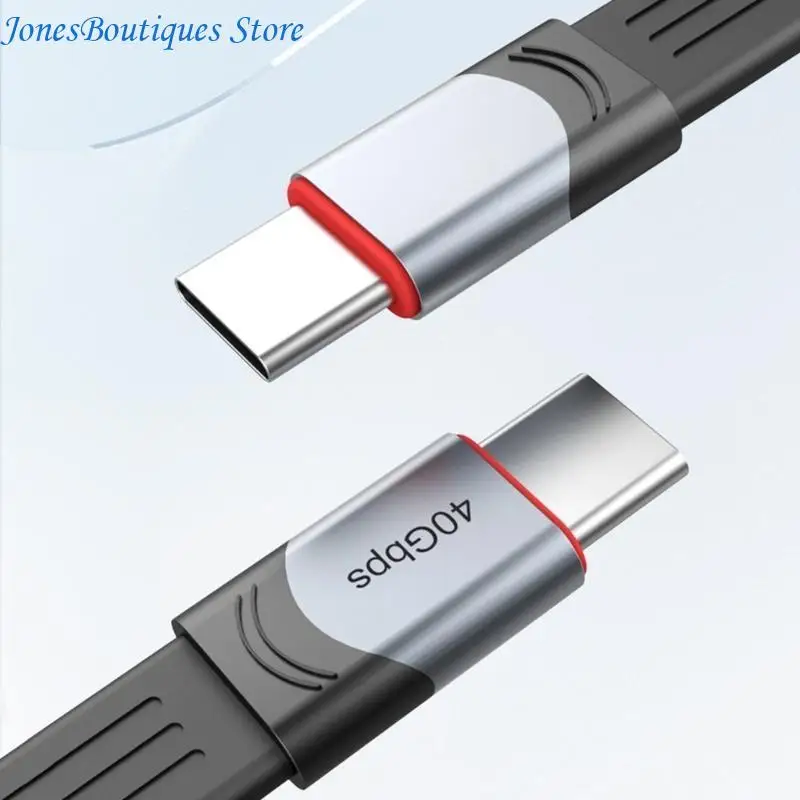 Type-C to C 40Gbps Fast Data Cable Quick Soft 8K 60Hz PD 100W for Thunderbolt4-compatible W8KE