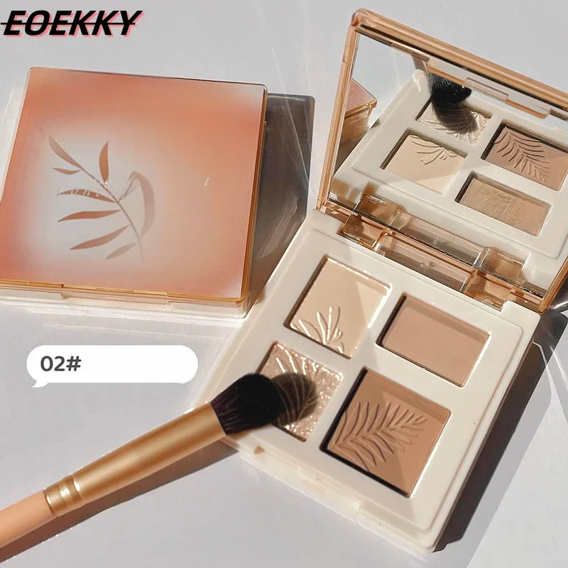 

EOEKKY 4-color High Gloss Grooming Integrated Disc Matte Makeup Waterproof Brightening Shadow Nasal Shadow Cosmetic Product