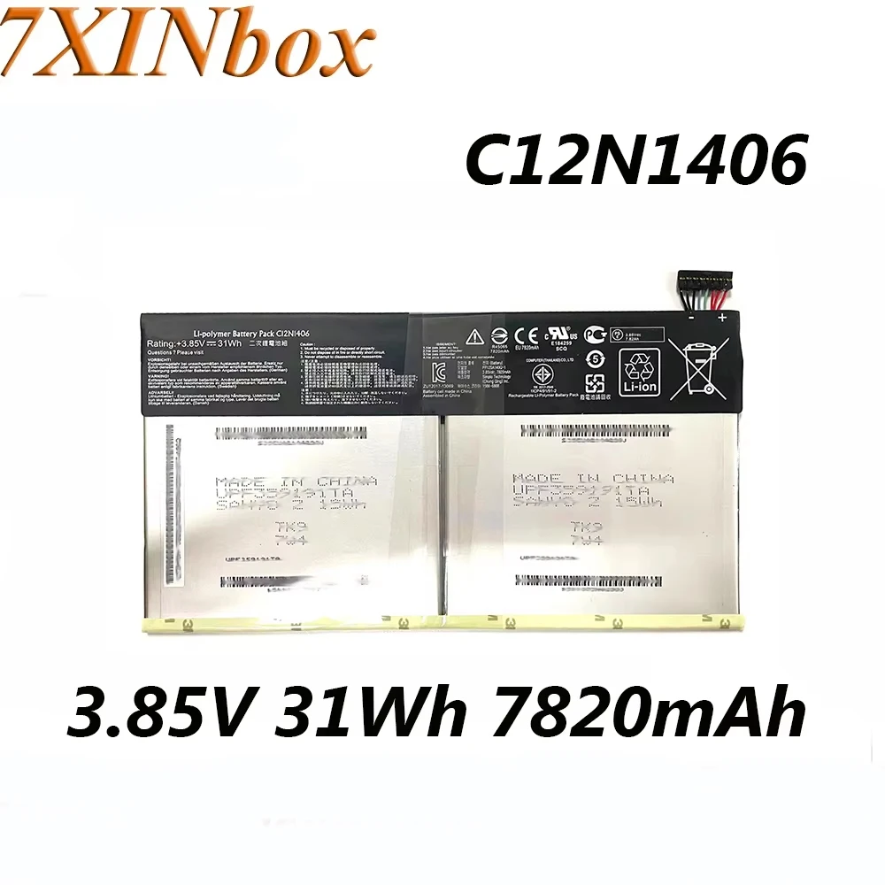 7XINbox C12N1406 C12N1320 7820mAh 31Wh Laptop Battery For ASUS Pad Transformer Book T100TAL-DK T100TAL T100TA TF100