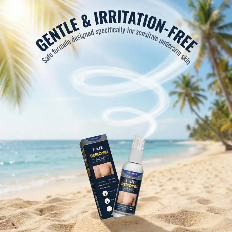 Armpit Leg Hair Removal Mousse for Men Permanent Painless Depilatory Cream with Growth Inhibitor for Gentle Skin Care