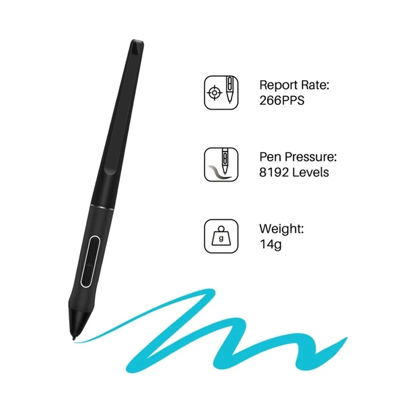 PW517 Digital Pen Ergonomic Touch  Pen Stylus Tablet Drawing Pen For HUION Kamvas13 22 12 GS1562/GS1161/GS2201/GT2202 GS1331