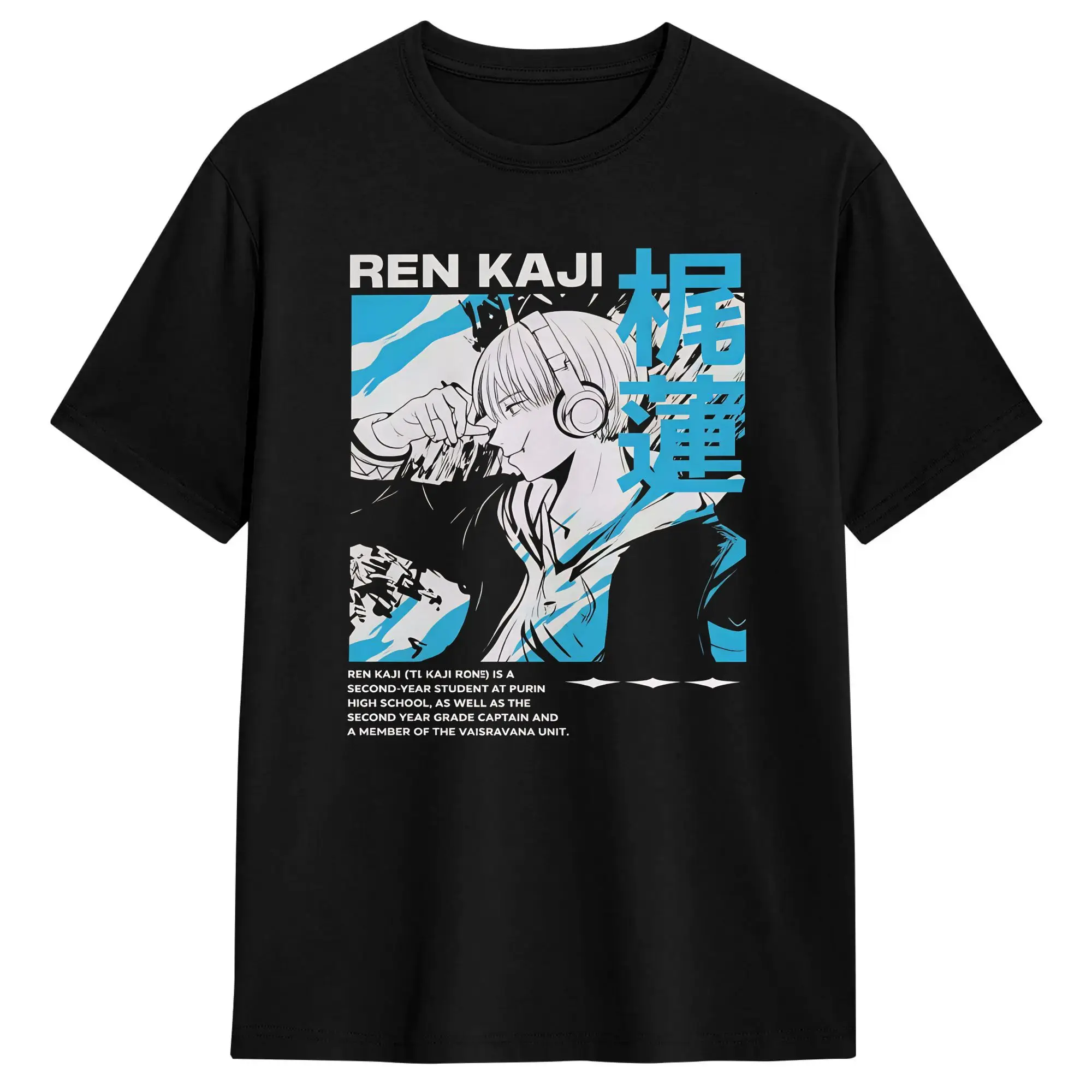 Ren Kaji T-Shirt Summer Wind Breaker Cotton T Shirts For Man Harajuku Pattern Tshirt Short Sleeve Street Style Tees