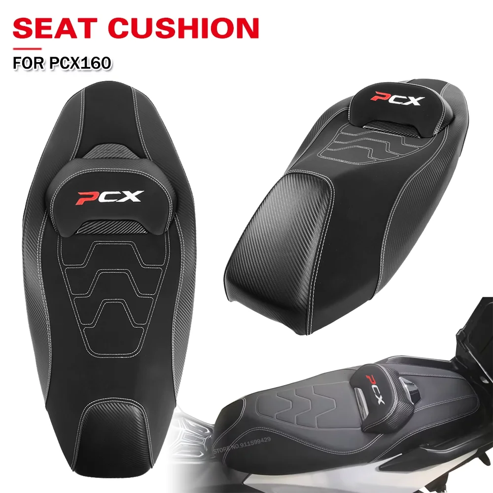 

Motorcycle Front Driver Seat Cushion Rear Passenger Whole Integrated Cushion Cover For Honda PCX160 PCX 160 2018-2022 2023 2024