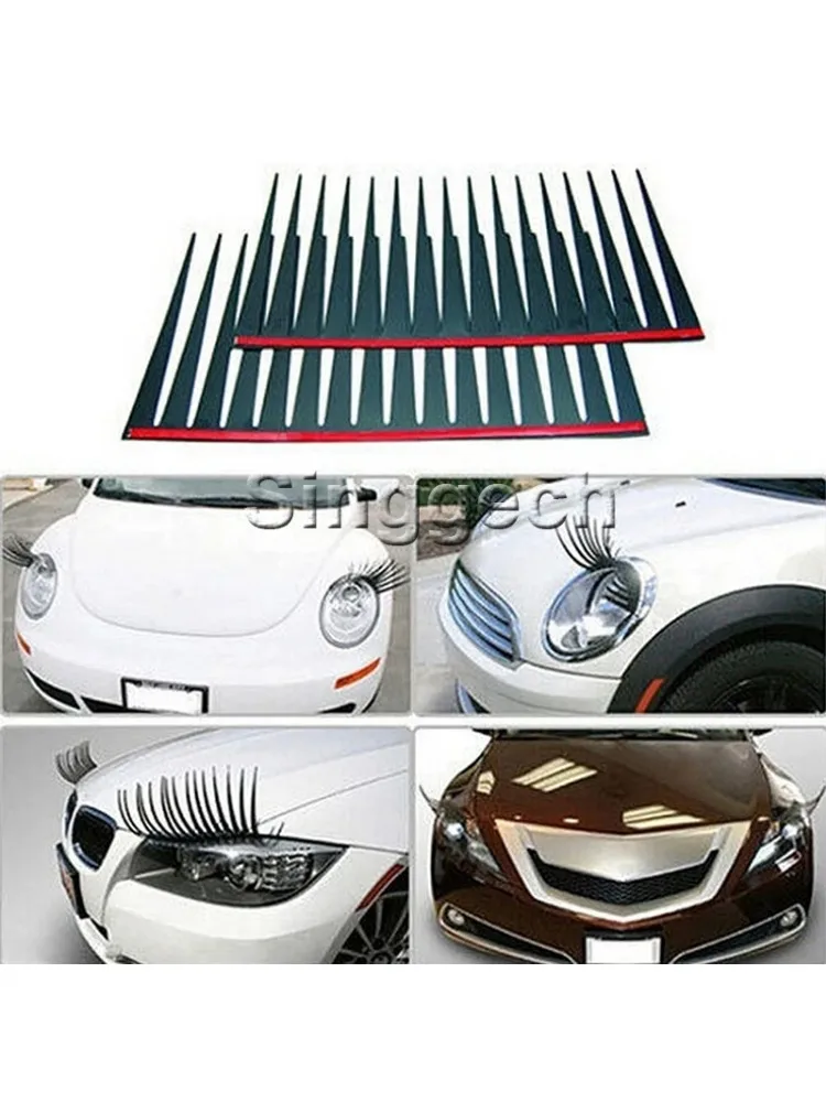 LENTAI dla BMW e46 e39 e90 e60 e36 f30 f10 Volkswagen polo golf 4 Fiat 500 punto 1 para 3D reflektor samochodowy sztuczna rzęsa naklejki — zdjęcie 2