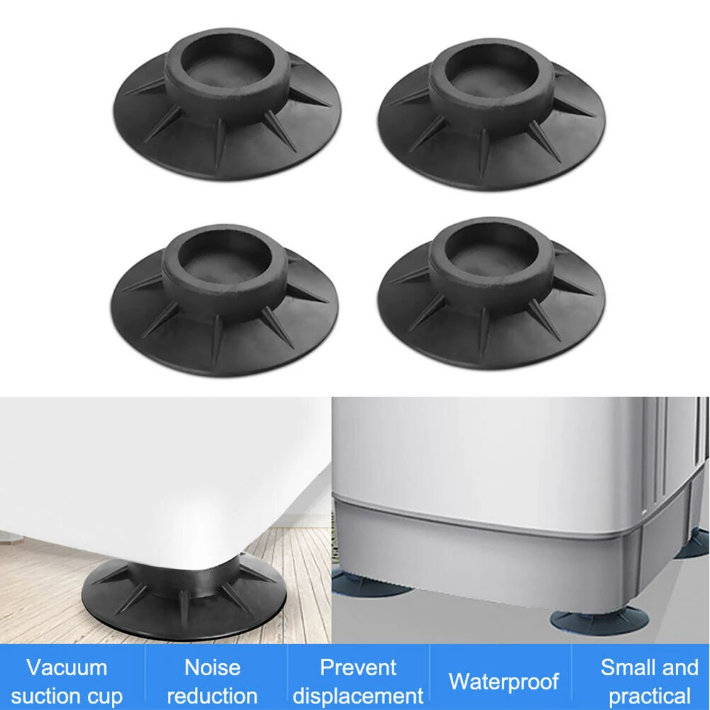 4pcs Rubber Non-Slip Pad Feet Pads Set Slipstop Silent Skid Raiser Mat For Washing Machine Support Dampers Stand