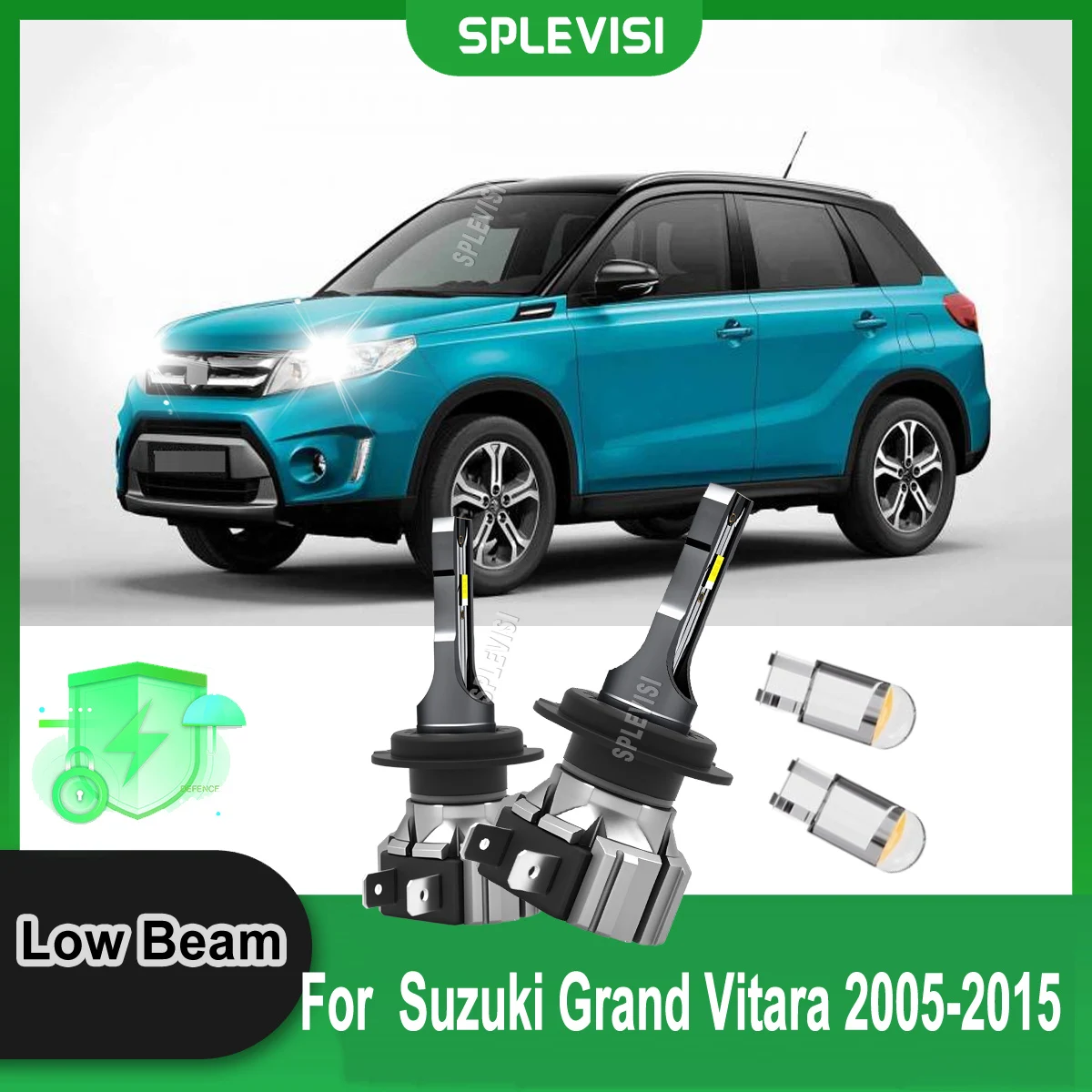 

H7 LED White Headlight Low Bulbs -Clear Winner in Brightness & Longevity. For Suzuki Grand Vitara 2005 2006 2007 2008 2009-2015