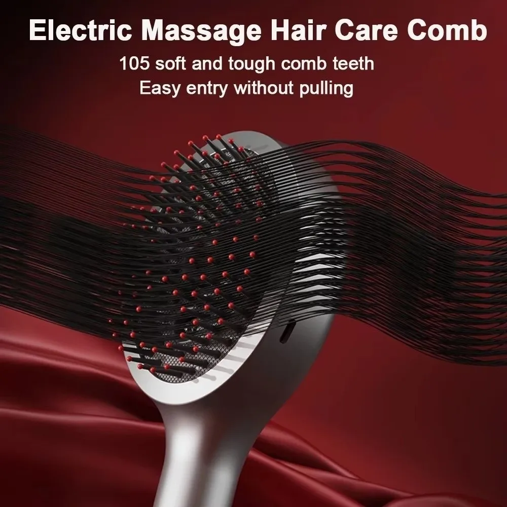 High Frequency Vibration Red Light Spray Massage Comb Multi-Function Hair Care 2-In-1 Misting Hair Brush Anti-Static