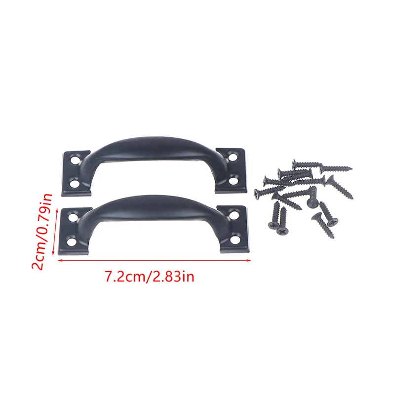 Poignée de porte coulissante en fer avec vis pour porte de grange, porte de garage, quincaillerie de