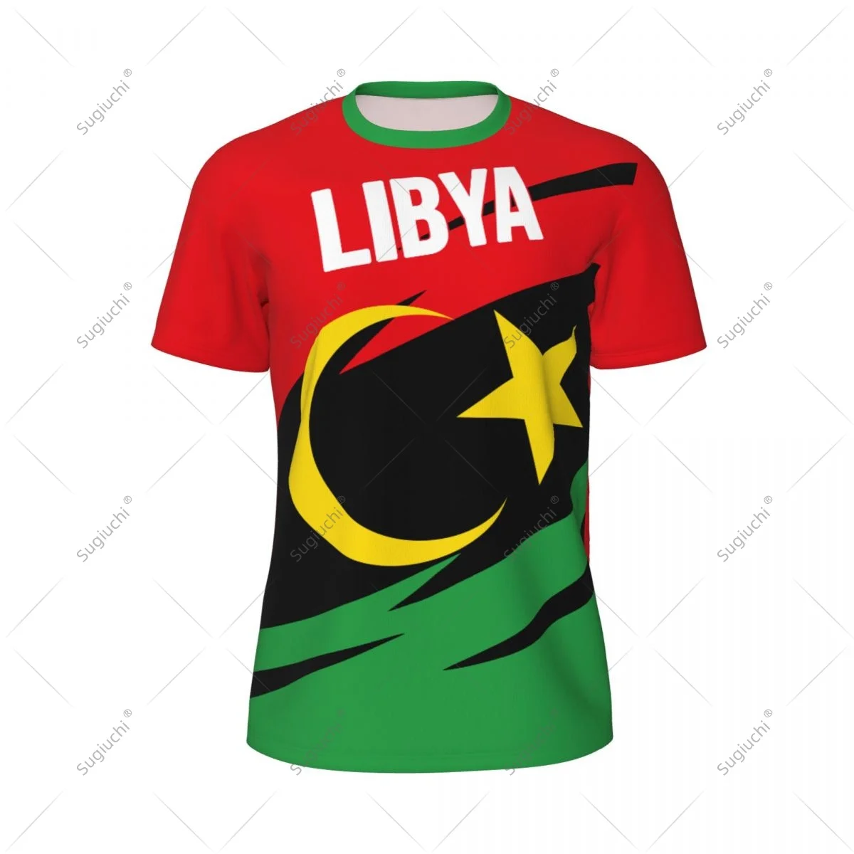 Libya Flag Men Sports T-shirt Women Tees jersey for Soccer Football Running Bike Tennis Fitness Fans