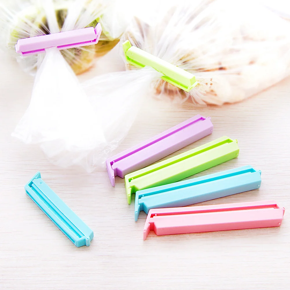 

24Pcs Food Sealing Clips Premium Plastic Snack Bag Seal Clamp Airtight Freshness Keeper for Dry Fruits Bread Storage