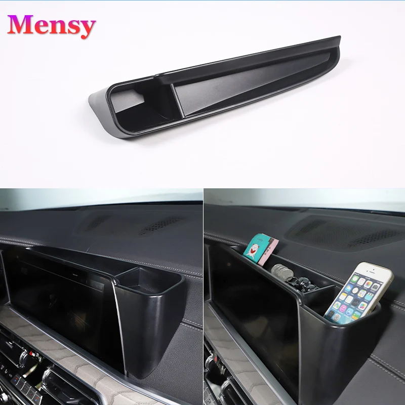 ABS black For 2019-2022 BMW X5 G05 X6 G06 X7 G07 car styling car navigation rear storage box car interior accessories